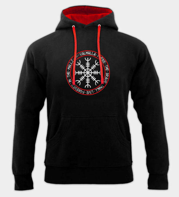 Valhallas salar brodert hettegenser