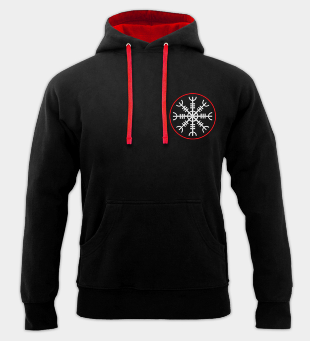 Ægishjálmur brodert hettegenser