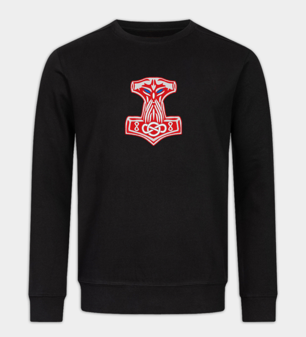 Mjölnir brodert sweatshirt