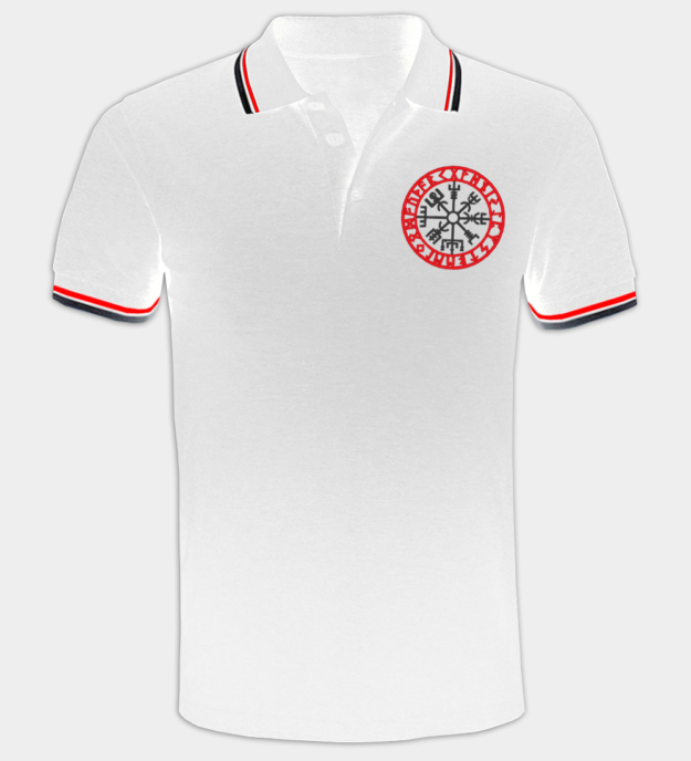 Vegvisir brodert piqué-skjorte