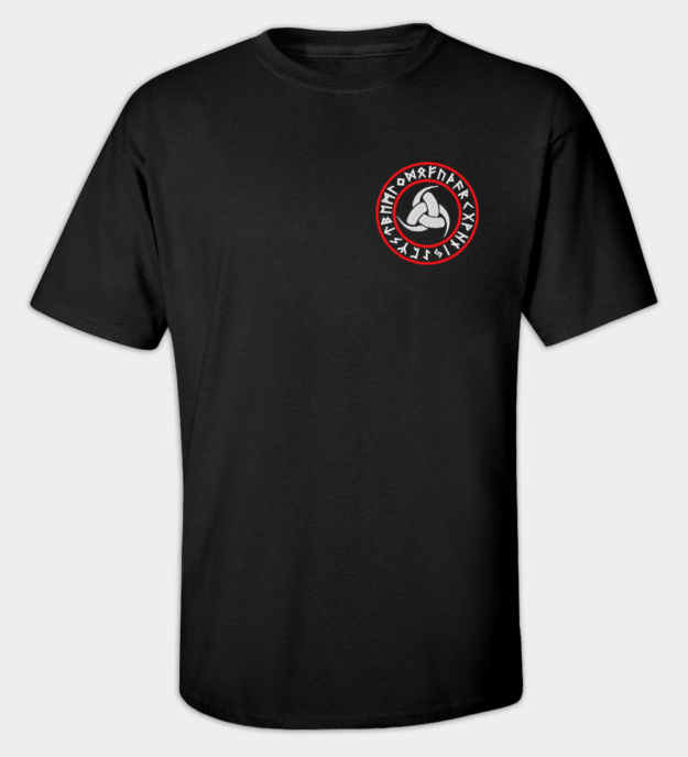 Odins tre horn brodert t-skjorte