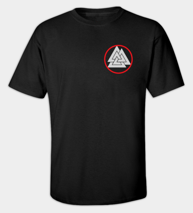 Valknut brodert t-skjorte