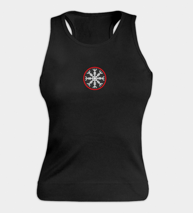 Ægishjálmur brodert tanktopp til dame