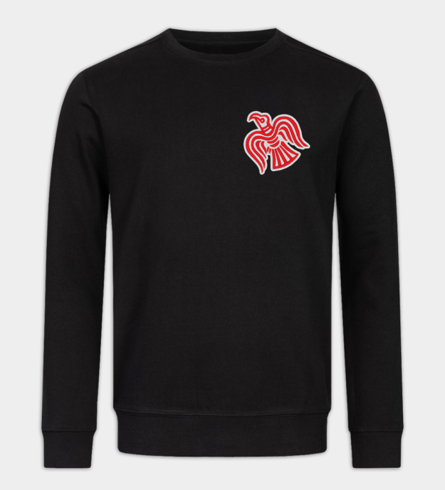 Viking ravn brodert sweatshirt