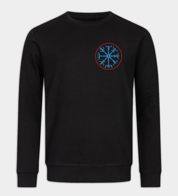 Vegvísir brodert sweatshirt