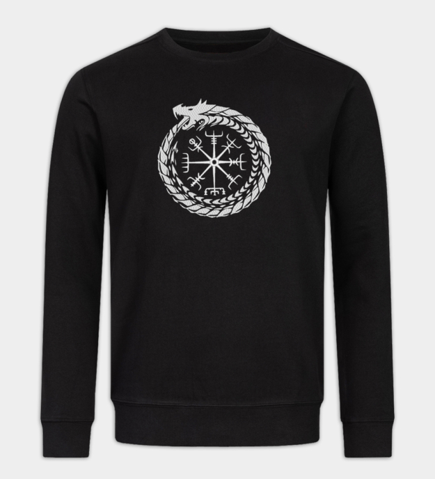 Midgardsormen brodert sweatshirt