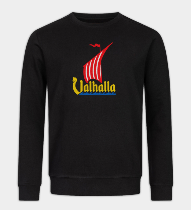 Vikingskip brodert sweatshirt