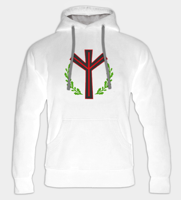 Algiz-rune brodert hettegenser