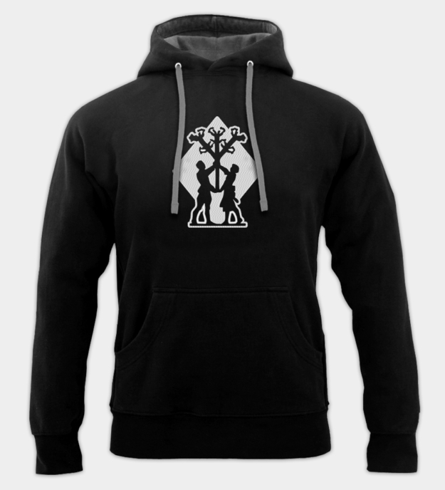 Algiz-rune brodert hettegenser