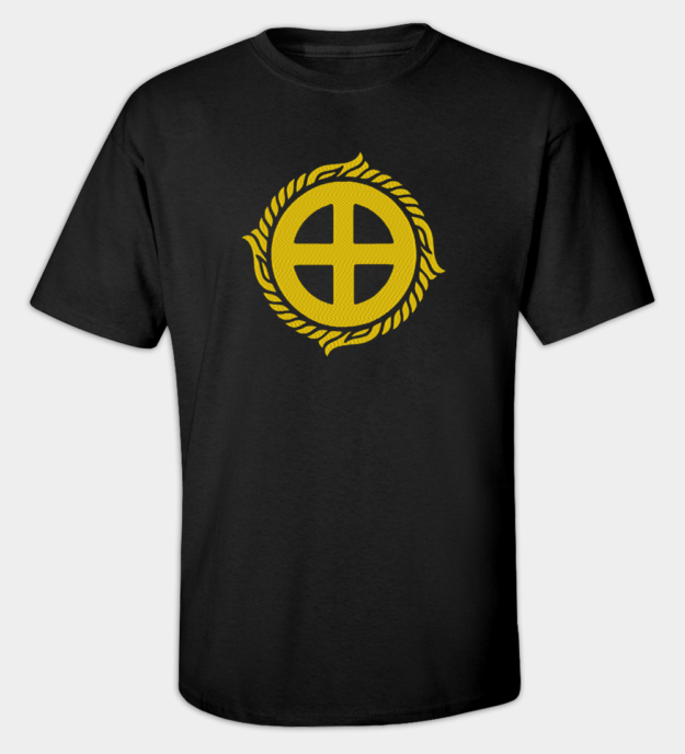 Solkors brodert t-skjorte