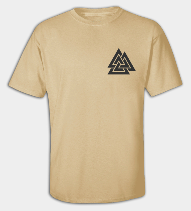 Valknut brodert t-skjorte