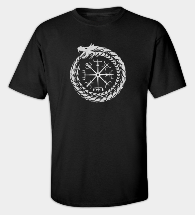 Midgardsormen brodert t-skjorte